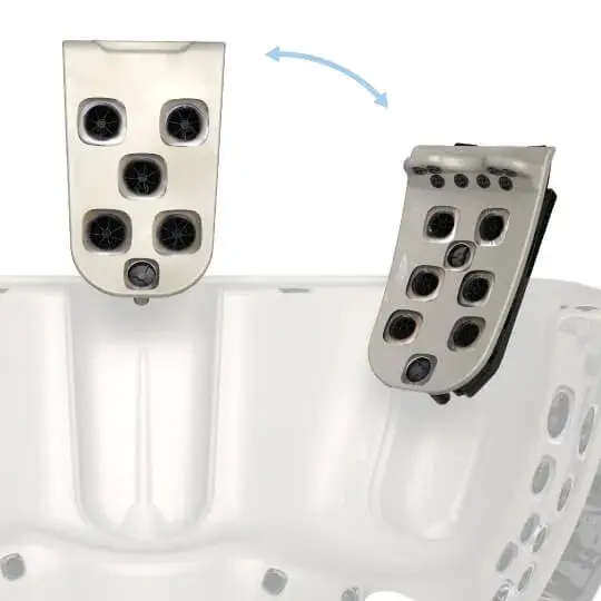 Jetpak interchangeable system image used on the Bullfrog Spas page to show features.